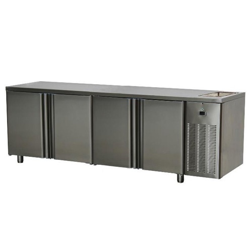 Stôl chladiaci s drezom, 4 x dvere-SCH-4D+Dr