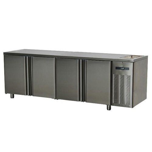 Stôl chladiaci s drezom, 4 x dvere-SCH-4D+Dr
