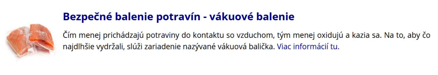 vakuov balenie